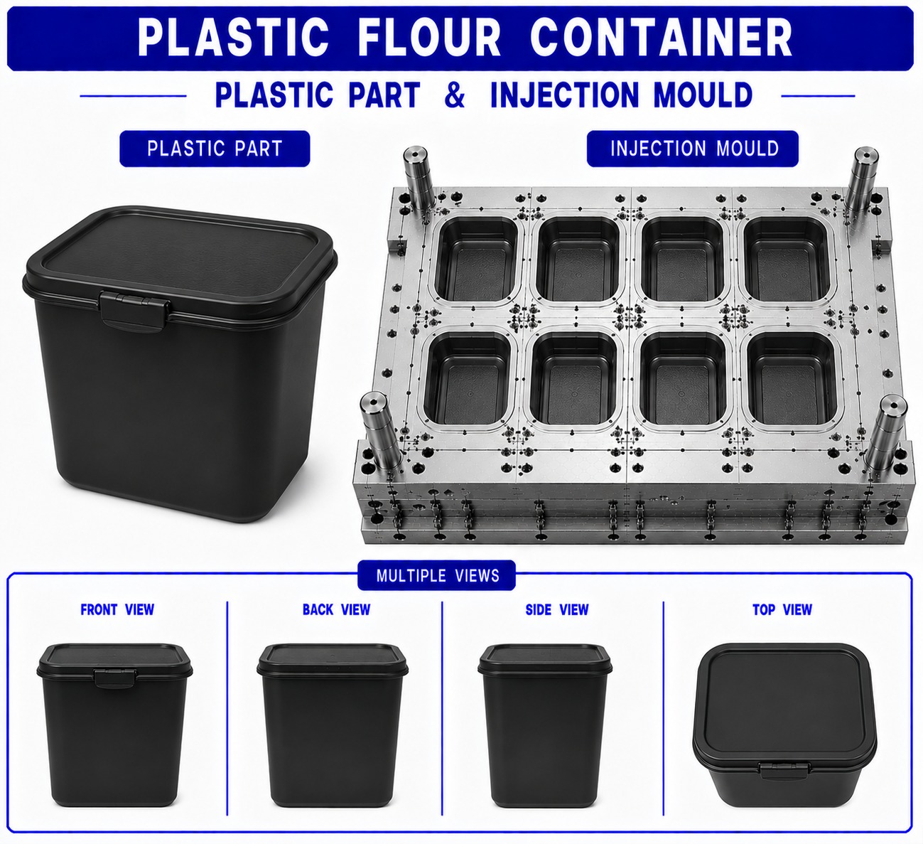 Plastic Flour Container Mould and Moulding Service